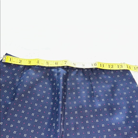 Ann Taylor Navy A-Line Skirt with Pattern - Picture 3 of 13